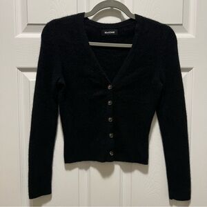 100% Cashmere, black cardigan sweater, Size:S